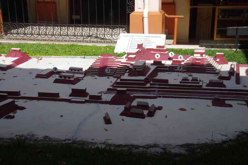 Maquette située à l’entrée du site archéologique de Copán, le 17 février 2020