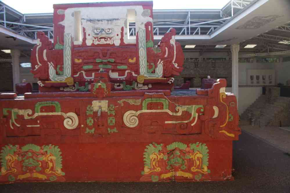 Musée du site archéologique de Copán. Reconstitution grandeur nature du temple de Rosalila, le 17 février 2020