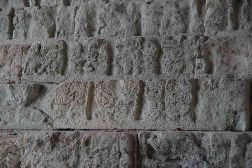 Site archéologique de Copán. Escalier hiéroglyphique, le 17 février 2020