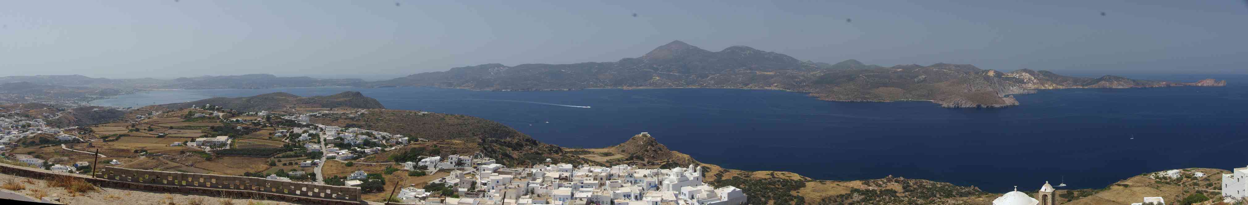 Milo (Ν. Μήλος), Plaka (Πλάκα) (vue panoramique depuis le kastro)