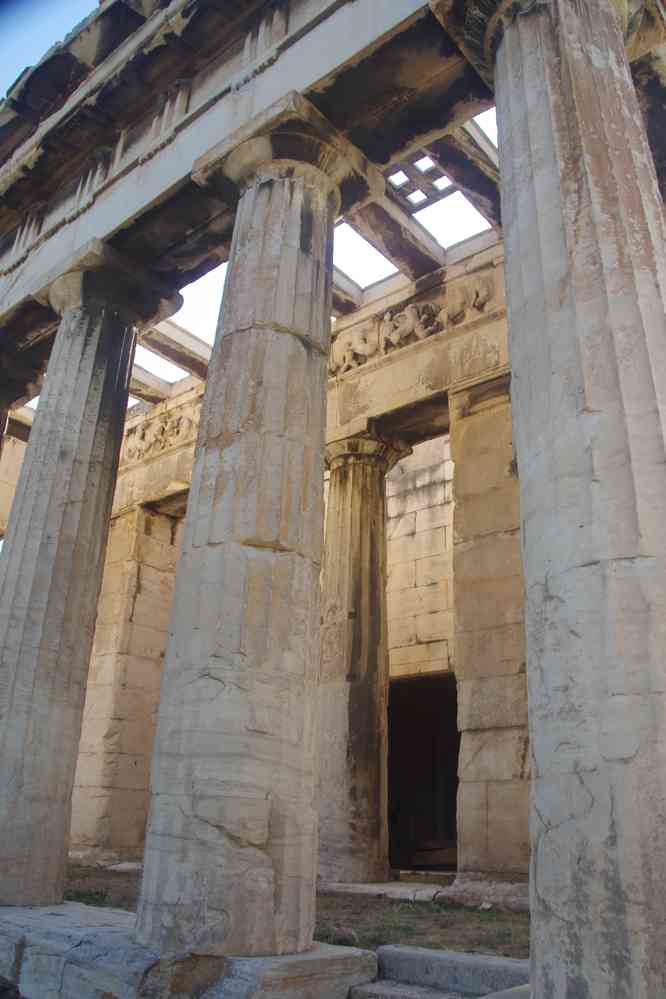 Temple d’Héphaïstos, agora antique d’Athènes (Αθήνα), le 3 juillet 2021
