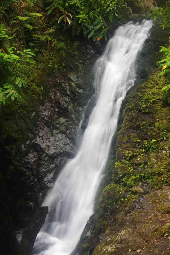 Descente vers la fajã da Caldeira. Cascata Pequena, le 27 juin 2023