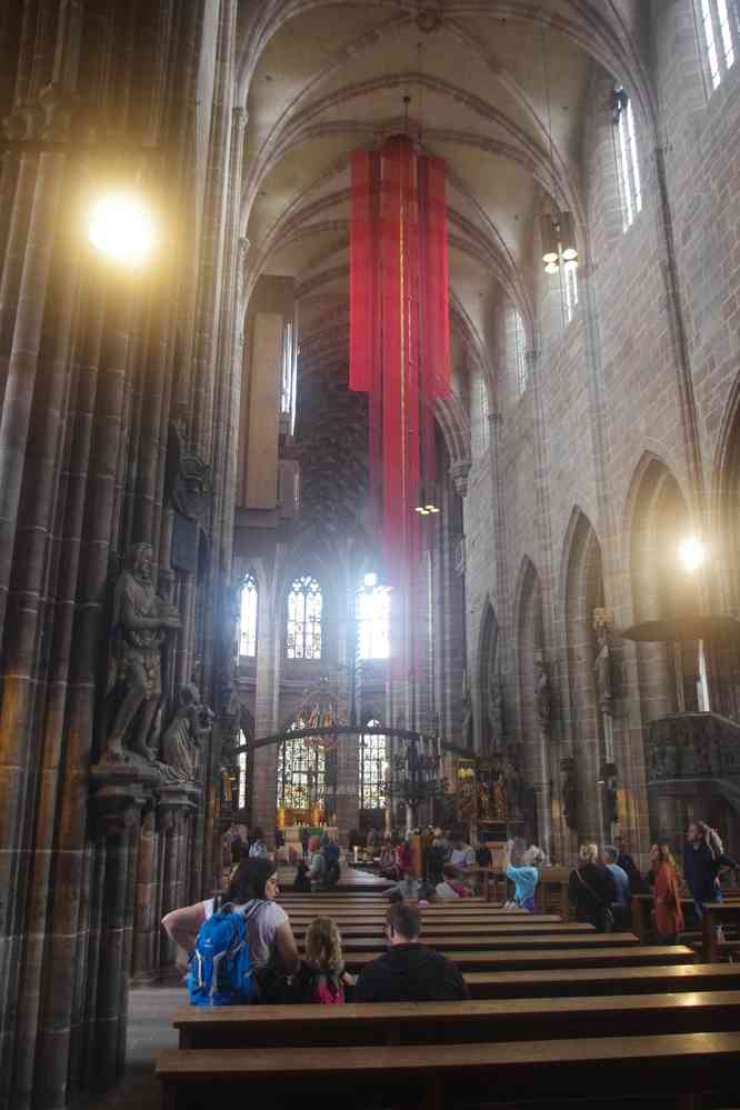 Nuremberg, intérieur de la St.Lorenzkirche (église Saint-Laurent), le 4 août 2023