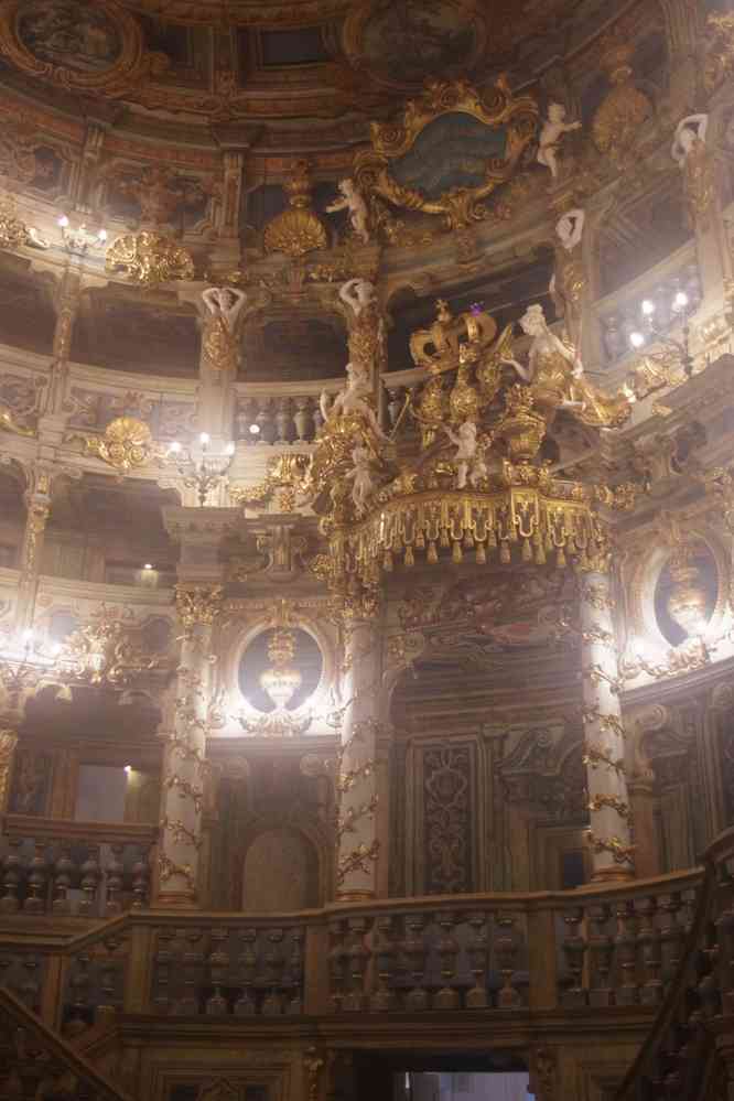 Bayreuth, l’opéra des Margraves (Markgräfliches Opernhaus), le 6 août 2023. Édifié en 1748 à la demande de Wilhelmine de Prusse, classé au patrimoine de l’Unesco