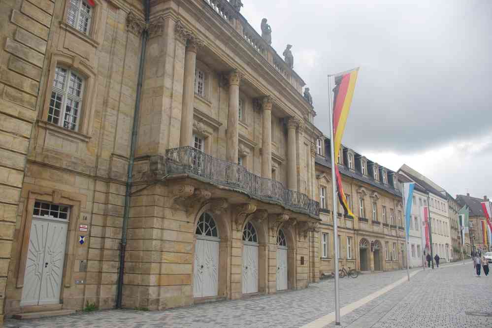 Bayreuth, extérieur de l’opéra des Margraves (Markgräfliches Opernhaus), le 6 août 2023