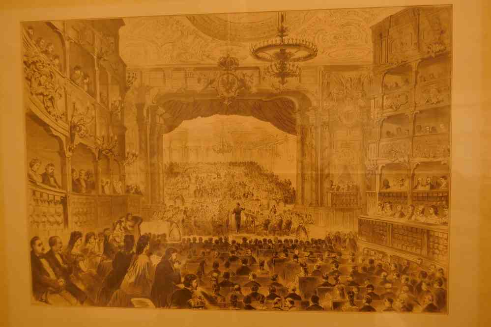 Bayreuth, musée Richard-Wagner. Richard Wagner dirigeant la IXᵉ de Beethoven à l’opéra des Margraves le 22 mai 1872
