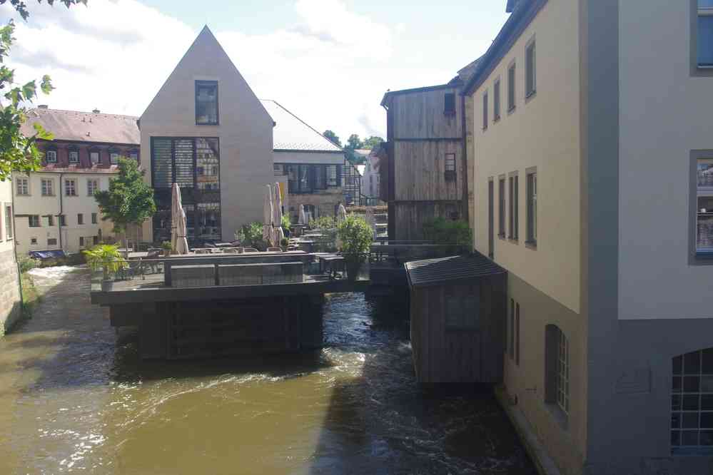 Bamberg, vue depuis la passerelle Geyerswörth, le 9 août 2023