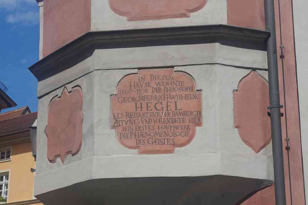 Bamberg, maison où vécut Hegel, le 9 août 2023