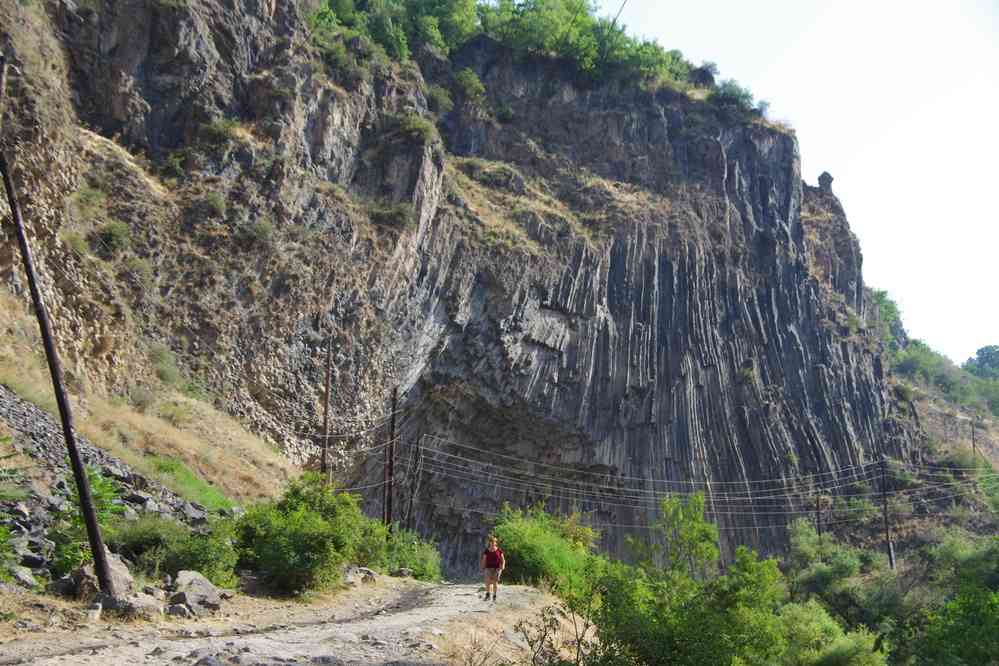 Orgues basaltiques dans la vallée de la rivière Azat (Ազատ), le 31 juillet 2017