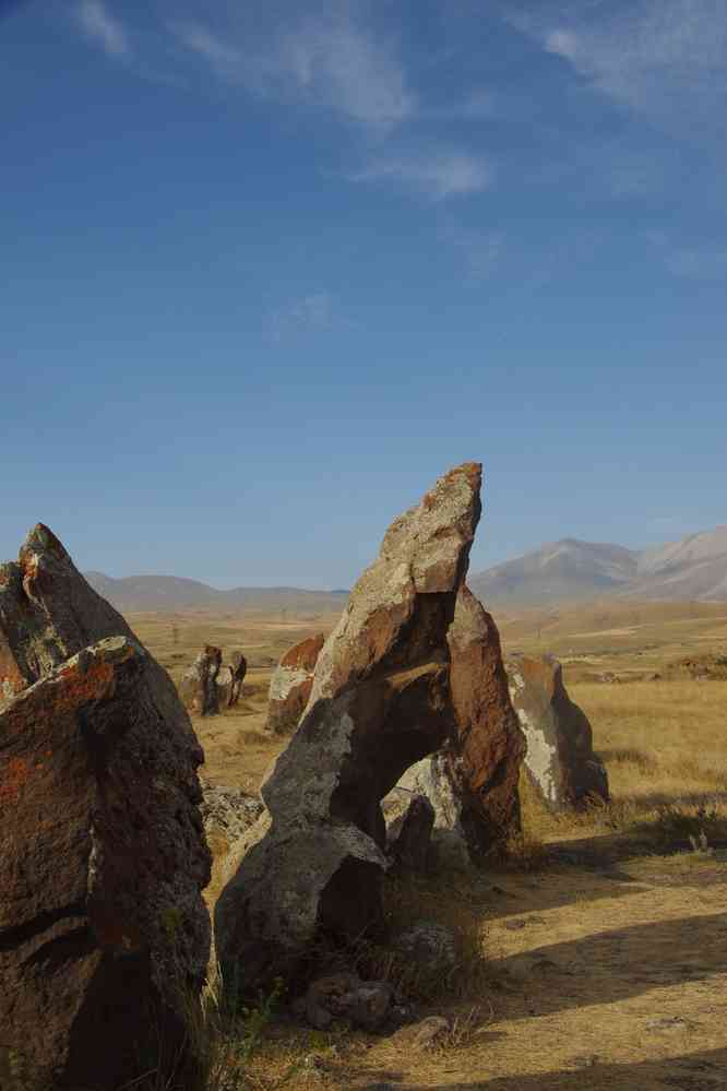 Site mégalithique de Karahundj (Քարահունջ), le 1ᵉʳ août 2017. Aussi appelé Zorats Karer (Զորաց Քարեր)
