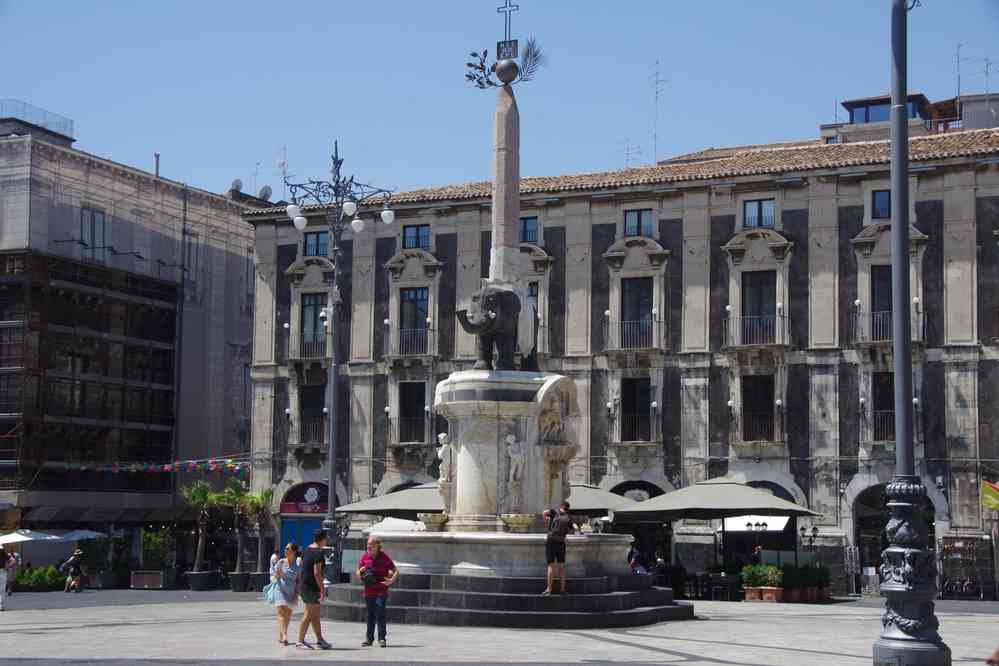 Piazza del Duomo (Catane), le 1ᵉʳ août 2020