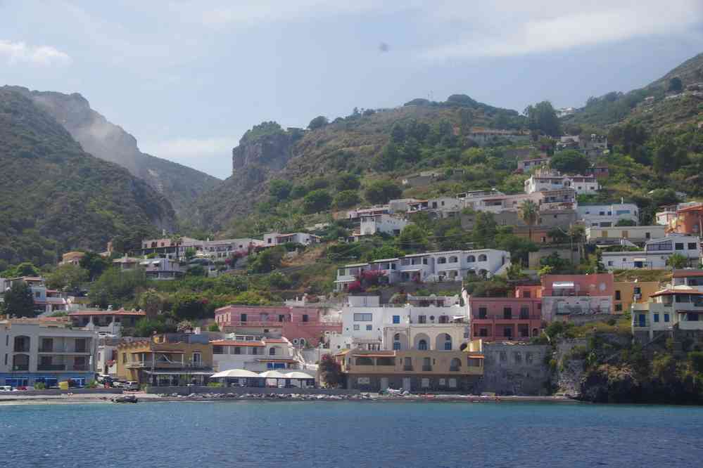 Lipari, Canneto (vue depuis la mer), le 4 août 2020