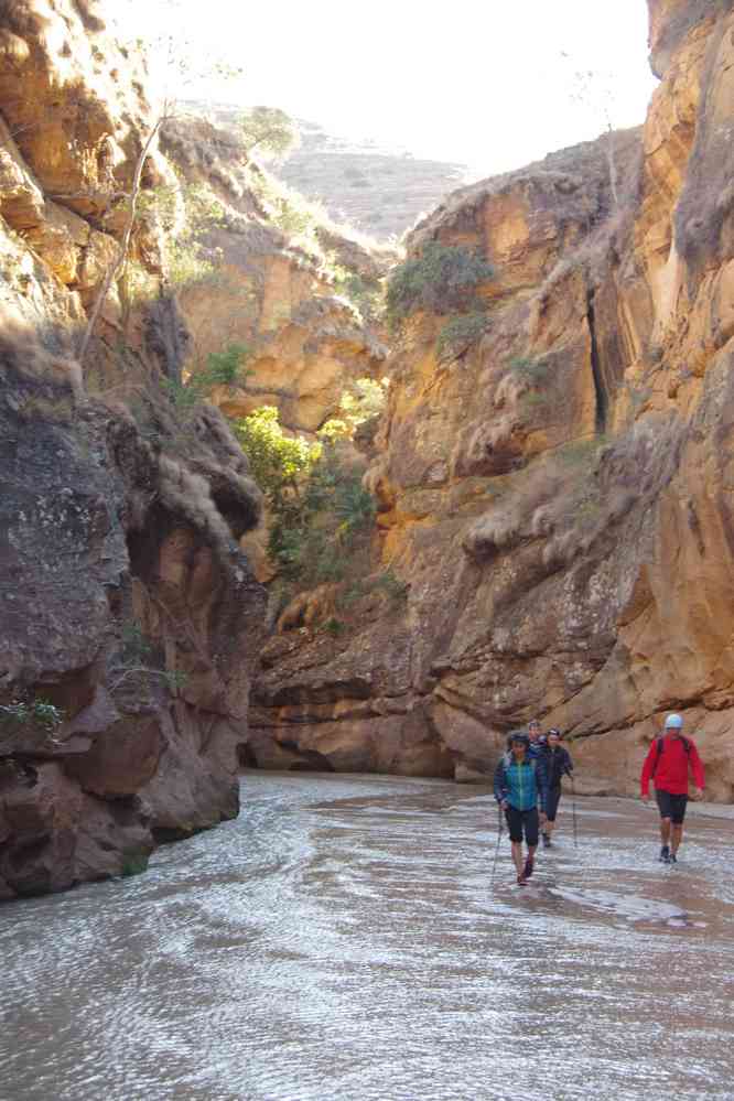 Remontée du cañon d’Anosilahy dans le Makay sud, le 23 juillet 2018