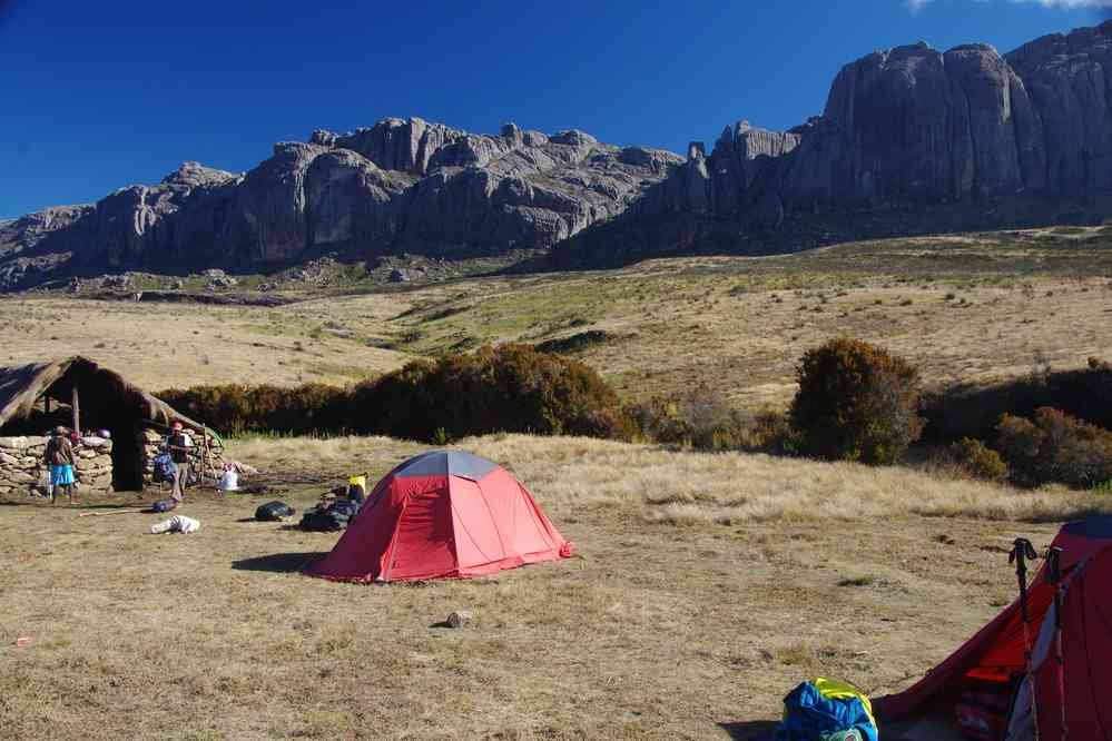 Camp dans l’Andringitra, le 27 juillet 2018