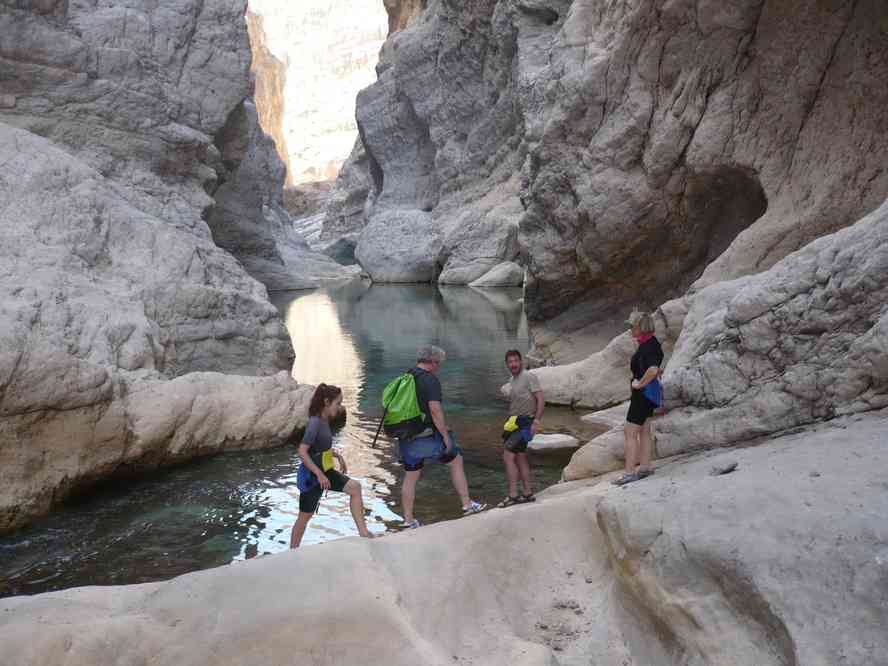 Première « piscine » dans le Wadi Bani Khalid, le 30 mars 2012