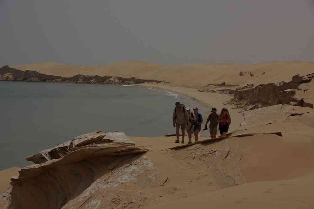 Randonnée en haut de la falaise de sable grésifié, le 31 mars 2012