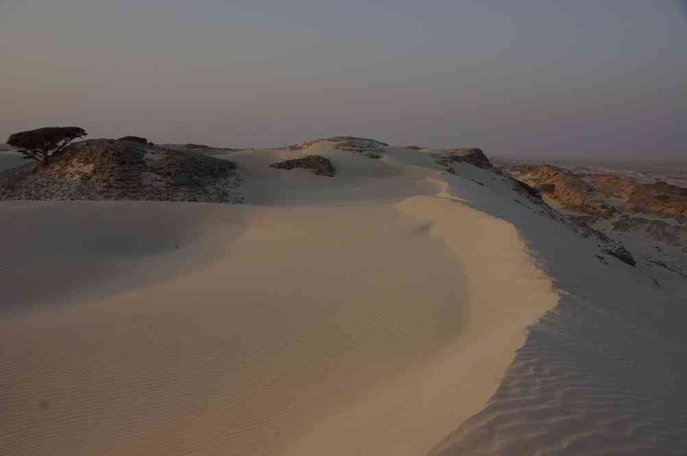 Coucher de soleil dans les dunes de sucre, le 1ᵉʳ avril 2012