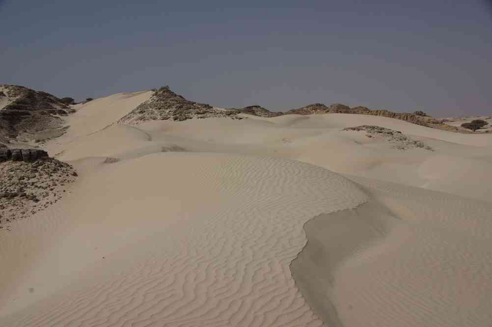 Randonnée matinale dans les dunes de sucre, le 2 avril 2012