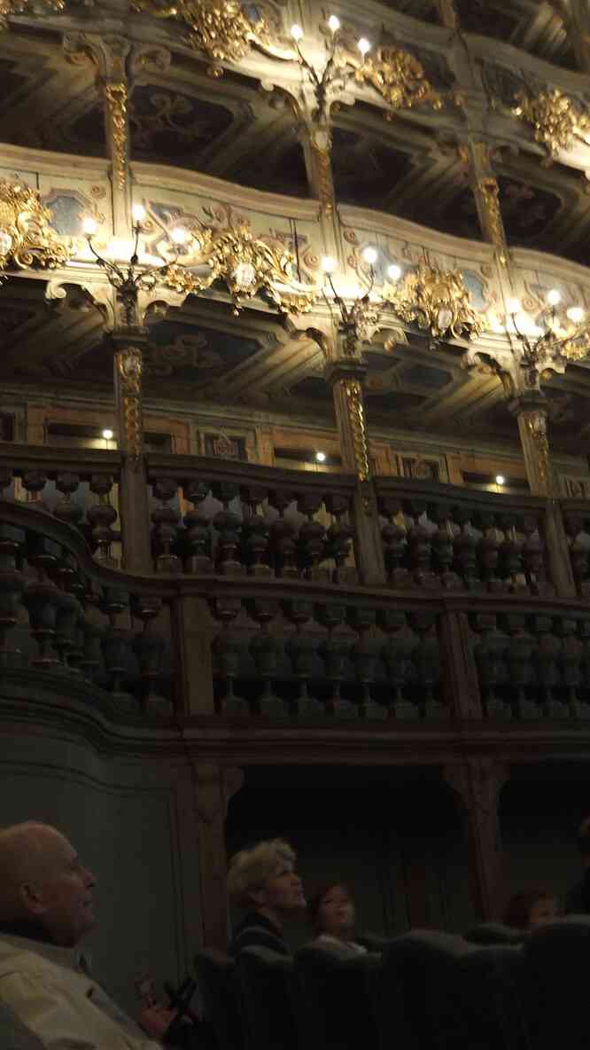 Bayreuth, intérieur de l’opéra des Margraves. 16 août 2019