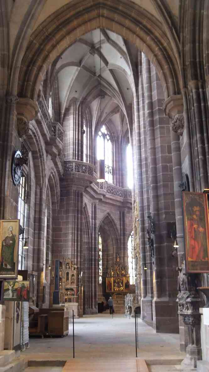 Nuremberg, intérieur de l’église Saint-Laurent. 17 août 2019