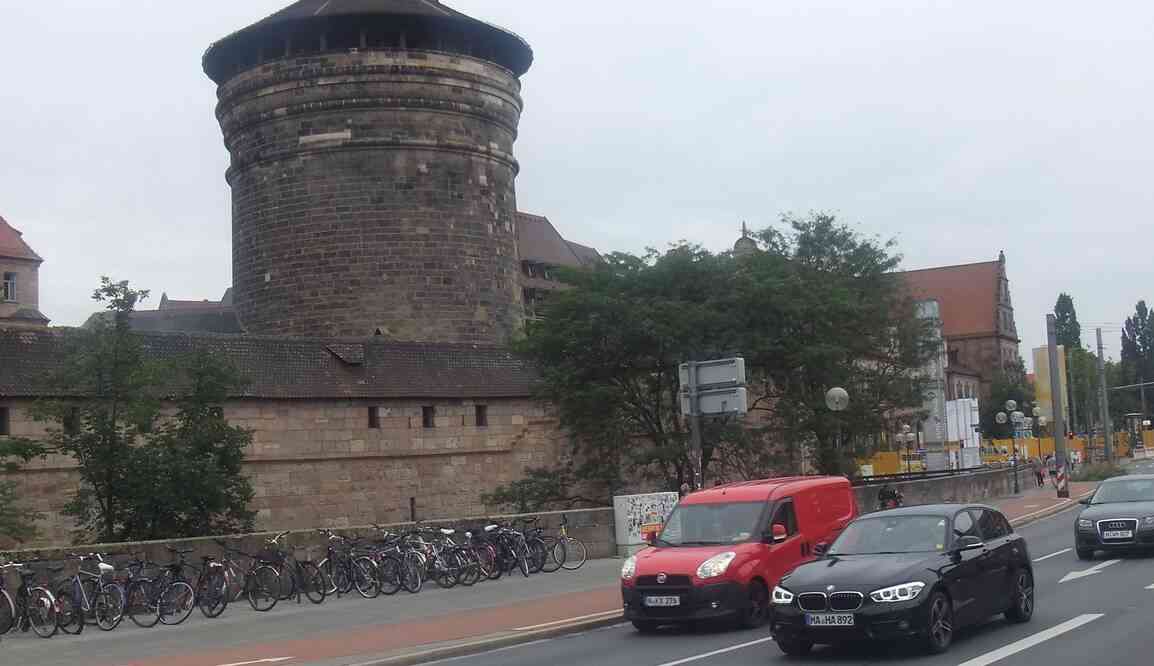 Nuremberg, les remparts de la ville (ayant résisté aux bombardements). 17 août 2019