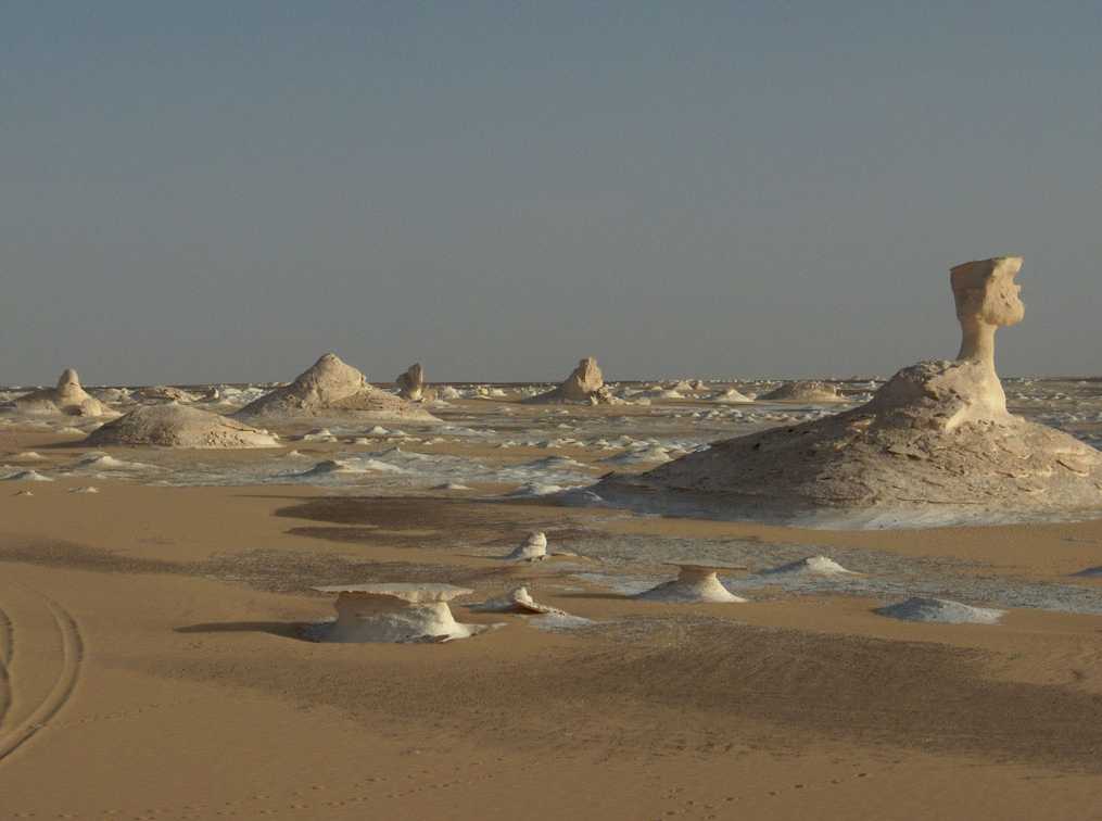 Formation calcaire du nouveau désert Blanc, le 16 avril 2005