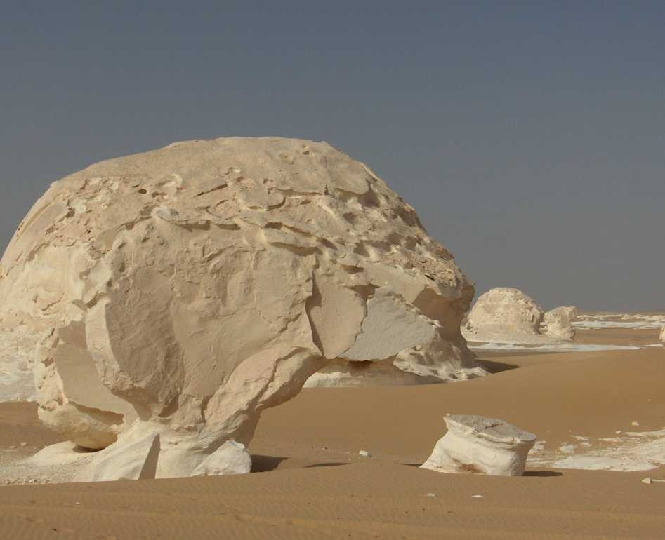 Paysage de sable et de calcaire mêlé, le 17 avril 2005