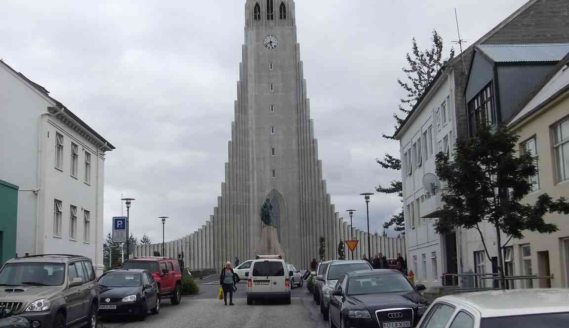 La cathédrale de Reykjavík (Hallgrímskirkja), le 16 juillet 2017