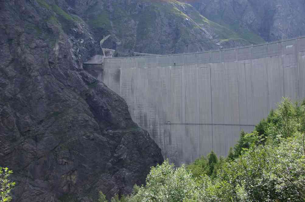 Le barrage de Mauvoisin. Le mercredi 11 août 2010