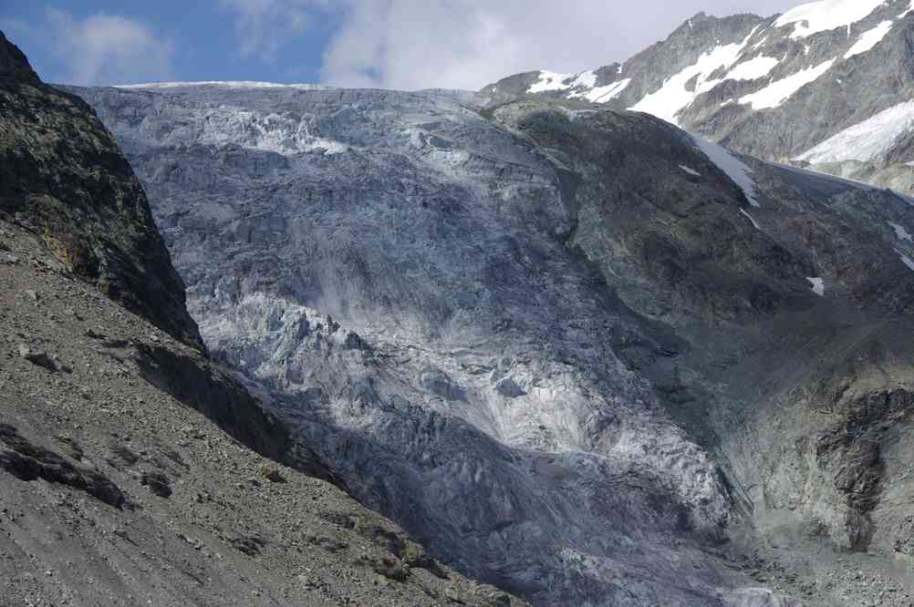 Séracs du bas glacier d’Arolla. Le vendredi 13 août 2010