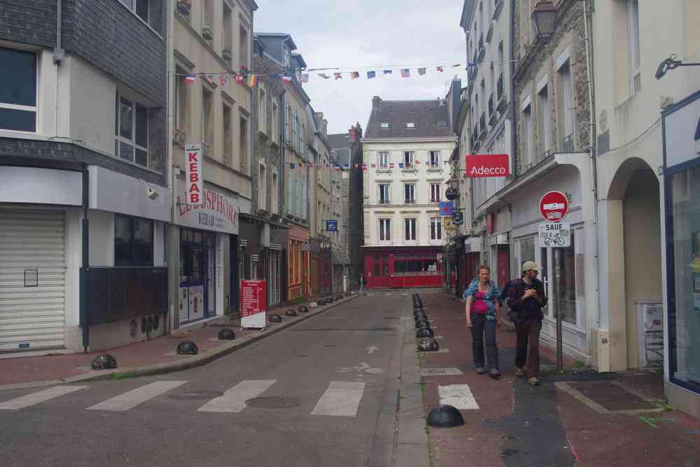 Le centre de Cherbourg pas follement animé un dimanche après-midi