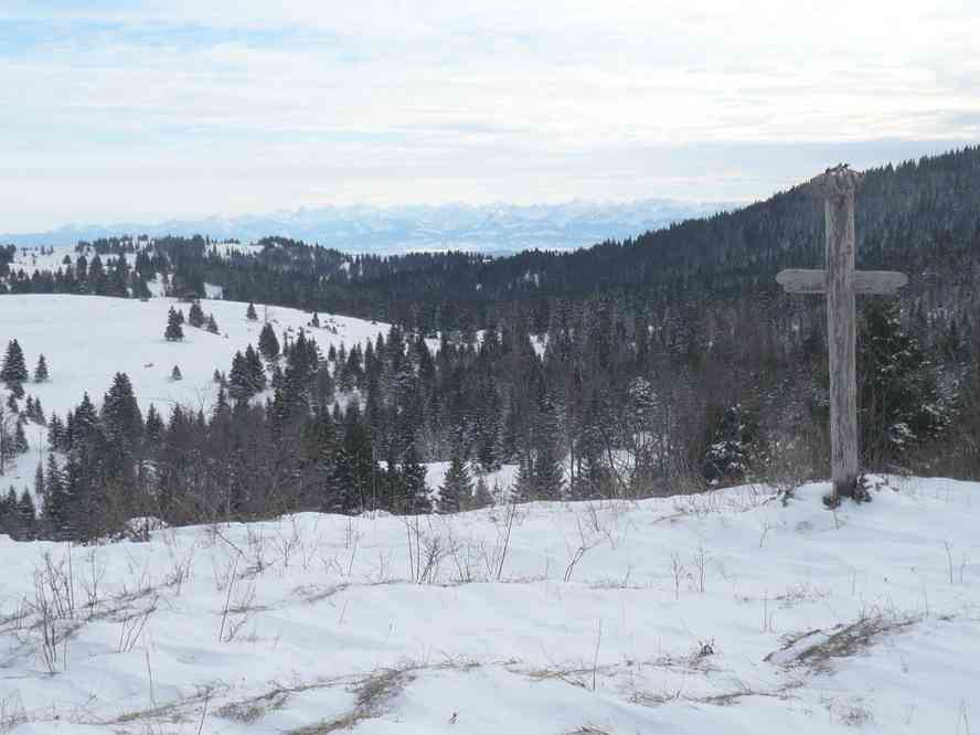 Au fond l’Eiger, le Mönch et la Jungfrau (l’ogre, le moine et la jeune fille). Le lundi 27 décembre 2010