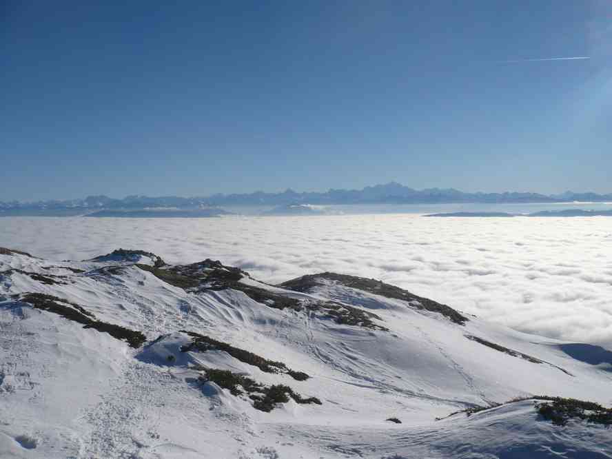 Allez ! Après les excès d’hier soir, se ressourcer face au mont Blanc... Le samedi 1ᵉʳ janvier 2011