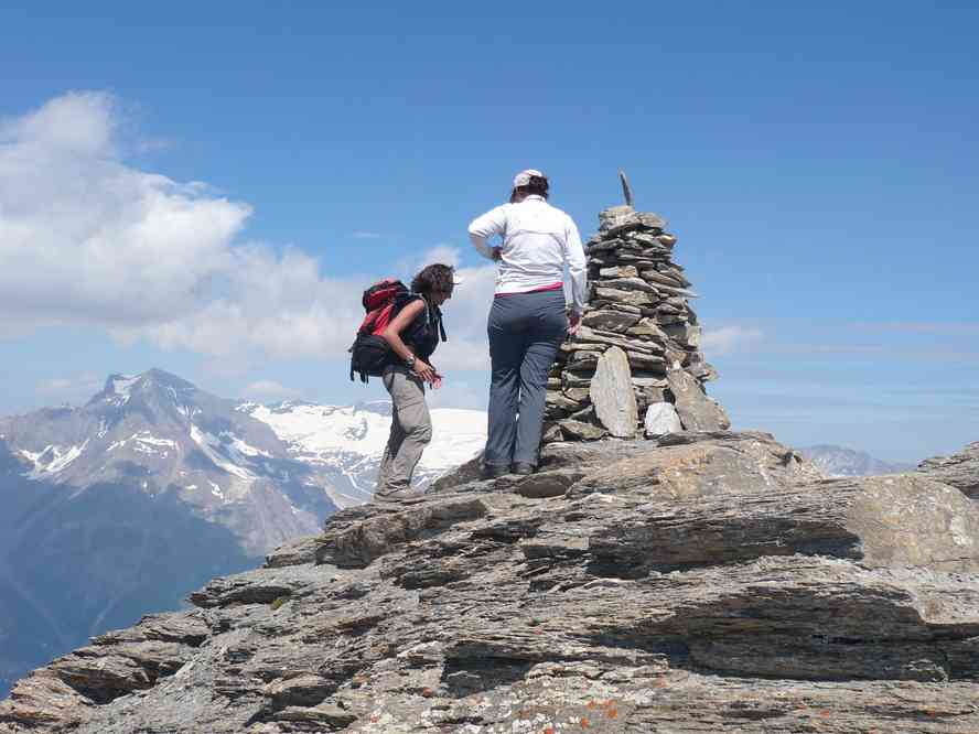 Le sommet du signal du petit Mont-Cenis (3162 m). Le lundi 13 juillet 2009