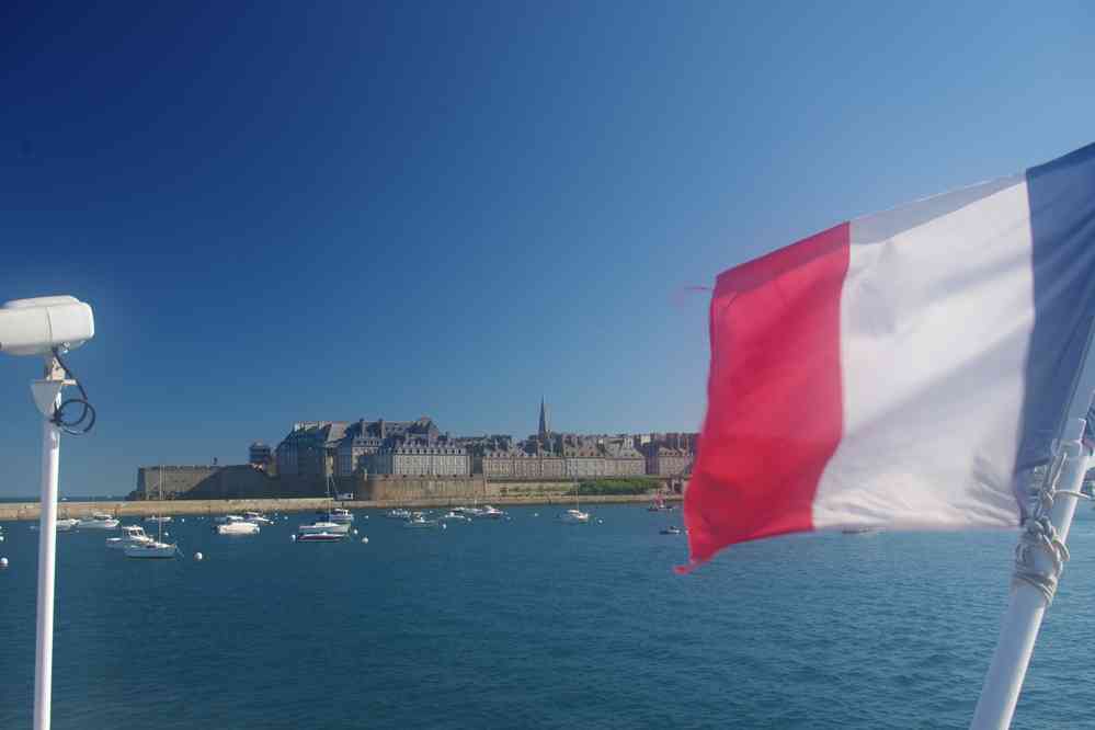 Saint-Malo, depuis le « bus de mer » nous emmenant à Dinard. Le vendredi 26 mai 2017