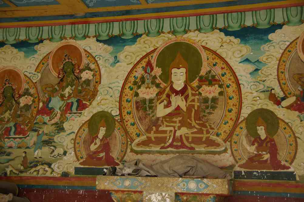 Fresque dans le monastère bouddhiste de Yongning (永宁), le 12 octobre 2010