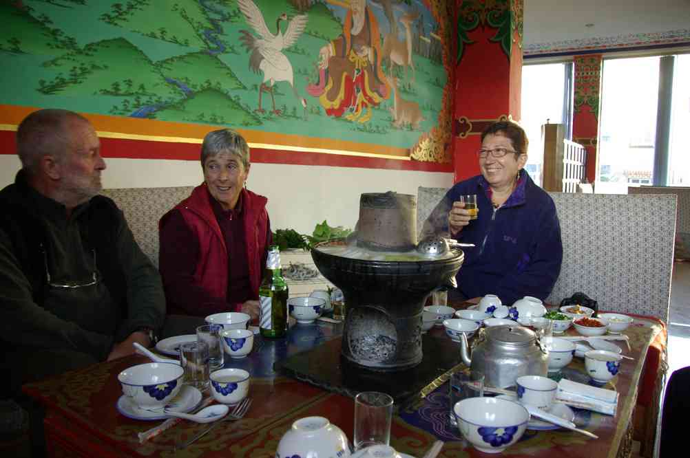 Dîner d'une « fondue tibétaire », le 20 octobre 2010